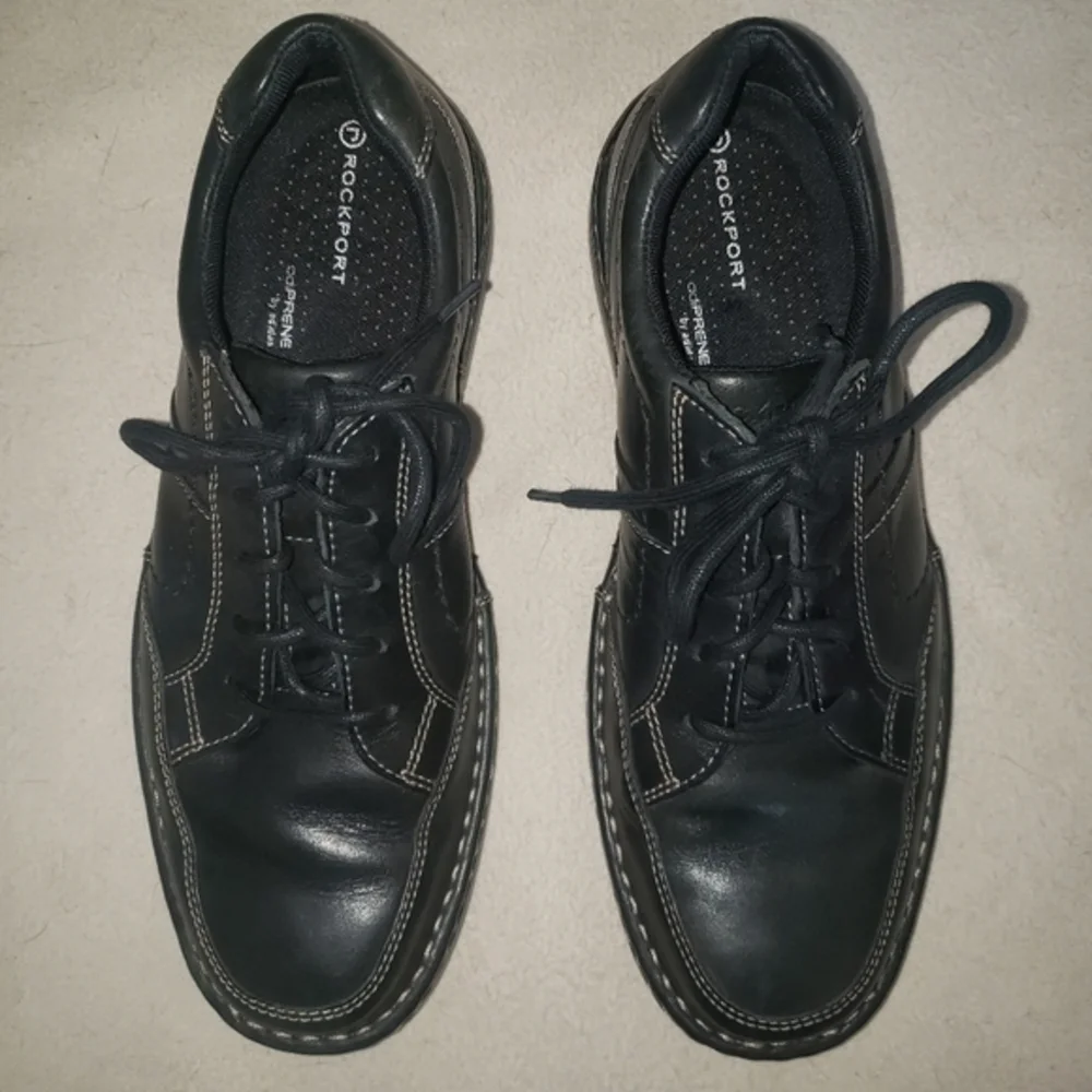 Rockport‎ Dark Black Leather Mens 8